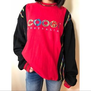 COOGI Australia Spell Out Sweatshirt Red Black XL